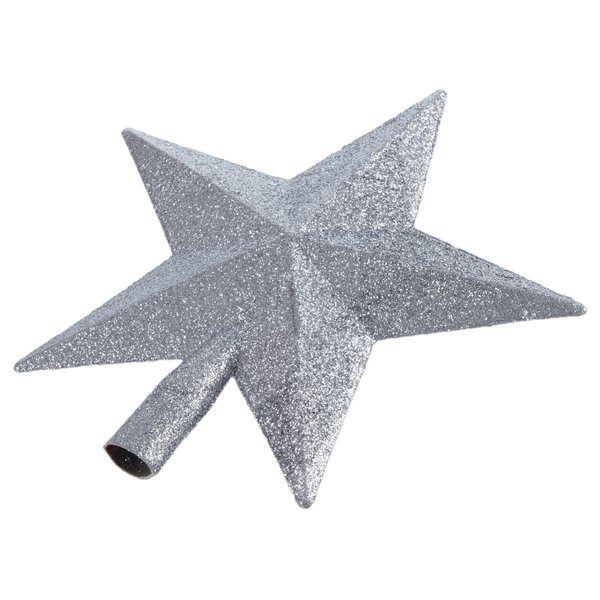 Верхушка елочная Звезда 19см, серебро, SYSDX 332154