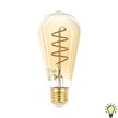 Лампочка светодиодная ЭРА F-LED ST64-7W-824-E27 spiral gold E27 / Е27 7Вт филамент золотистый теплый белый све