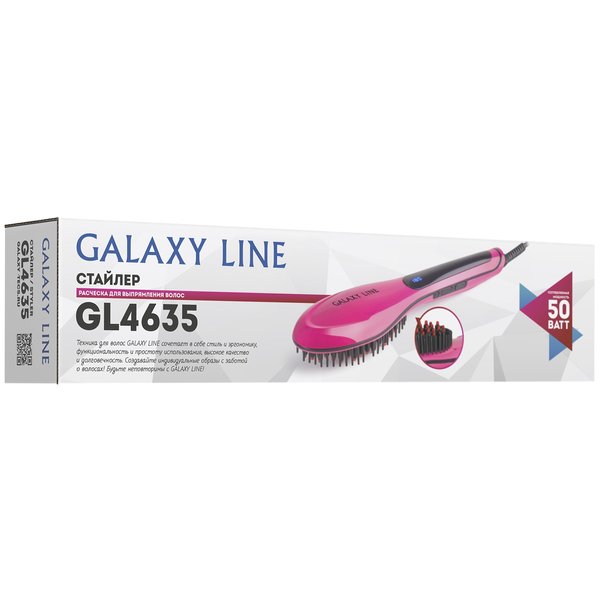 Стайлер для волос Galaxy LINE GL 4635 50Вт, керамическое покрытие рабочей поверхности
