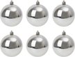 Набор шаров 6шт 8см серебро, глянец, SYCB17-651-S