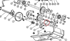 Шайба на вал промежуточной шестерни KCM21
