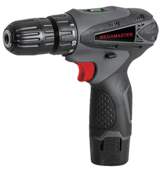 Дрель-шуруповерт аккумуляторная Megamaster 108Li, 18Нм, 10.8В, 1х1.3Ач