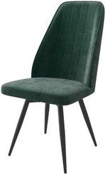 Стул кухонный Mamadoma Leonard M-R1 b10 45х45х94см велюр/металл, зеленый/черный, поворотный