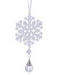 Украшение фигурное Снежинка с подвеской 10см, прозрачный, акрил, SYYKLC-1923196 Украшение фигурное Снежинка с подвеской 10см, прозрачный, акрил, SYYKLC-1923196