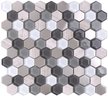 Мозаика Tessare 30,2х32,1х0,6см стекло-мрамор микс бежево-серебристый шт(HSL36)