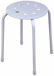 Табурет ТП03 32х32х45см пластик/металл, белый