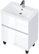Тумба напольная TWIN 70см белый глянец с раковиной