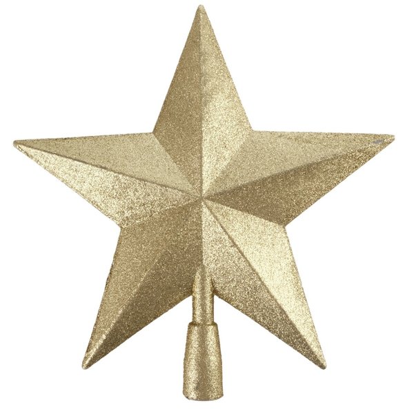 Верхушка елочная Звезда 28см, золото, SYSDX-332007