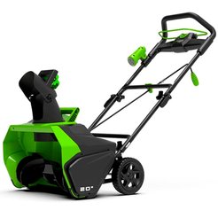 Снегоуборщик аккумуляторный бесщеточный Greenworks GD40SB ширина захвата 50,8см глубина обработки 25,4см