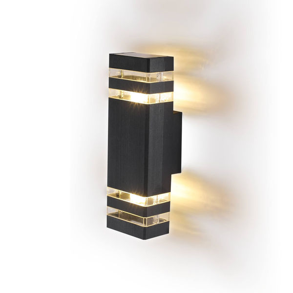 Светильник настенный накладной duwi Techno 110х105х320 2хЕ27 аллюминий/стекло IP65 черный 24395 3