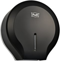 Диспенсер для туалетной бумаги Рuff-7130Bl, черный, с замком, ABS-пластик