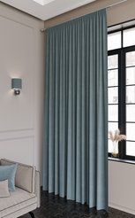 Штора готовая портьера 200х280 канвас синий