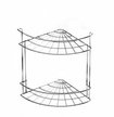 Полка угловая двухъярусная Slim (хром) 032-00