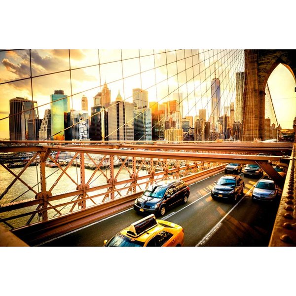 Картина на холсте 60x40 Манхэттен мост