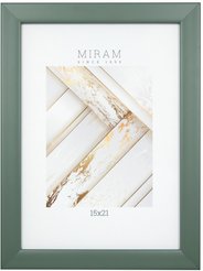 Рамка МИРАМ 15х21см зеленый, пластик