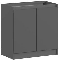 Шкаф напольный Леон 80х81,8х46см ЛНС-80 Диамант серый