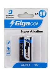 Батарейка алкалиновая Gigacell 6LR61 1шт/крона