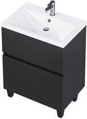 Тумба напольная TWIN 70см антрацит с раковиной