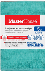 Набор салфеток д/уборки Master House Мой надежный 30х30см 5шт микрофибра