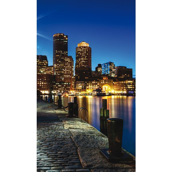 Фотообои Набережная Бостона 155х270см на бумажной основе