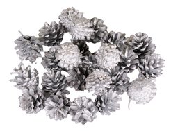 Набор украшений Шишки 5см серебро SYXGJA-472102