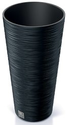 Кашпо Furu Round Slim d30см h57,5см V27л anthracite, с вкладышем