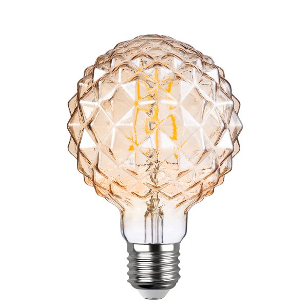 Лампа светодиодная REV VINTAGE Filament 5Вт G95 Е27 шар Еж декоративная 2200К свет теплый