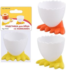 Подставка д/яйца Мультидом 4,5см с ножками, пластик