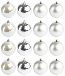 Набор шаров 16шт 8см серебро SYQA-012286