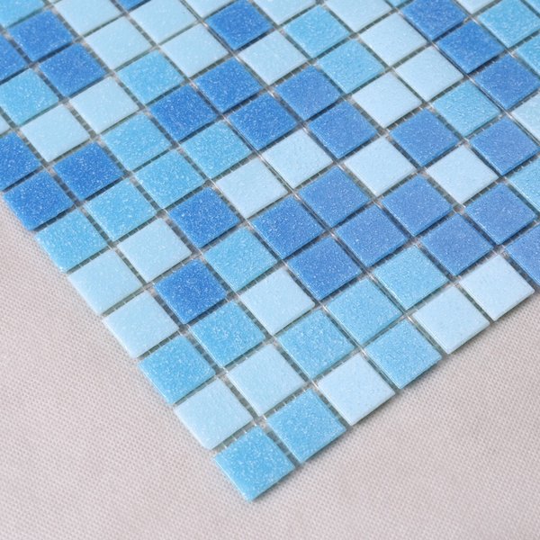 Мозаика Tessare 32,7х32,7х0,4см стекломасса бирюзово-голубой шт(R13)