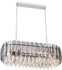 Люстра светодиодная Ambrella light TR5073/8 CH/SM/CL хром/дымчатый/прозрачный 8хE14