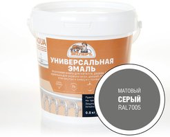 Эмаль универсальная акриловая ЭКСПЕРТ матовая цвет серый RAL 7005 (0,8кг)