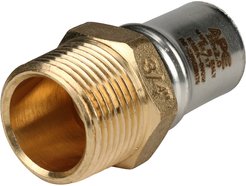 Переходник с наружной резьбой 3/4"х20 для металлопластиковых труб прессовой STOUT