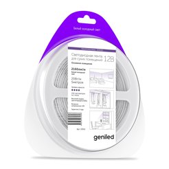 Лента светодиодная Geniled GL-240SMD2835 12В 2160лм/м 20Вт/м 10х5000 6000-6500К IP33 холодный белый