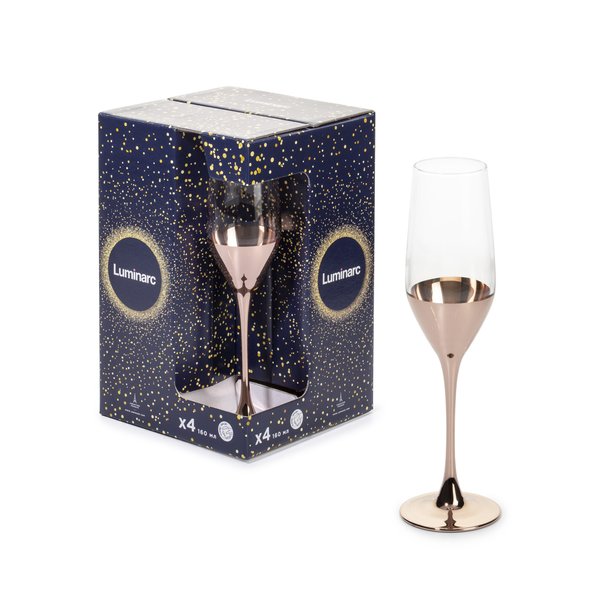 Набор бокалов д/шампанского Luminarc Celeste Electric Cooper 160мл 4шт стекло