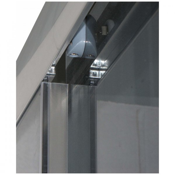 Ограждение душевое Parly QZ81S (80х100х195) низкий поддон,алюминиевый полированный профиль,тонир.стекло 5мм