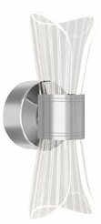 Бра DIO 12W 2Y-ON/OFF-230x80x85-CHROME/CLEAR-220-IP20
