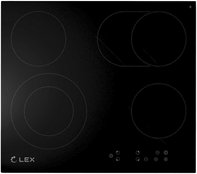 Поверхность варочная стеклокерамическая Lex EVH 642 BL 59х52см, 4 конфорки, черный