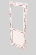 Дверь балконная ПВХ 70хН210(213)см одностворчатая,створка поворотная левая,стеклопакет 24мм,сэндвич 24мм