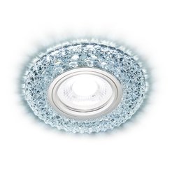 Светильник встраиваемый со светодиодной лентой AMBRELLA LIGHT хром/прозрачный хрусталь/MR16+3W 95х25мм