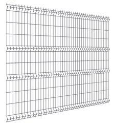 Панель 3D для забора оцинкованая сталь 2,03х2,5м графит