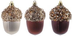 Набор украшений Желуди 3шт 9х6см, кофе+шампанское, SYQC-0123124