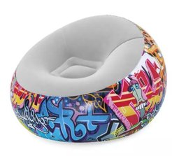 Кресло надувное Inflate-A-Chair Graffiti 112x112x66см 75075