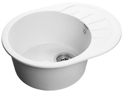 Мойка GranFest GF-R580L 580х450х200мм с крылом, иней