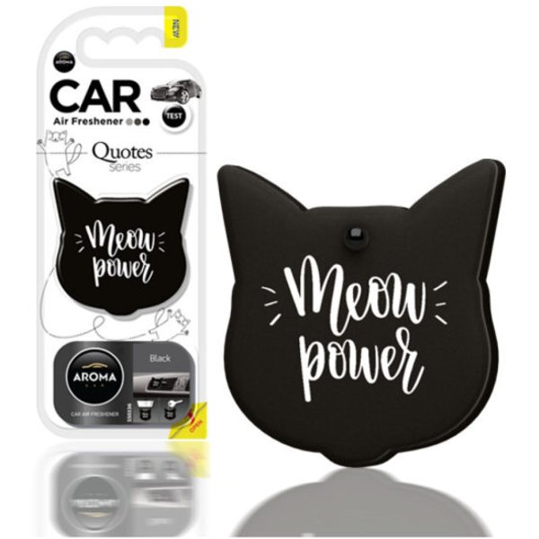 Ароматизатор Aroma Car polymers Quotes Cat Black