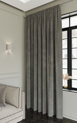 Штора готовая бархат коричневый 200х280