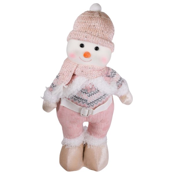 Фигура Снеговик 40см розовый SYBYWWA-542169