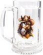 Кружка д/пива OSZ лошадь-ковбой 500мл стекло