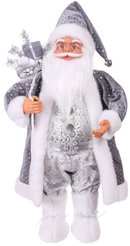 Фигура Дед Мороз в серебристой шубе 68см OH-2025-SS32