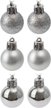 Набор шаров 6шт 3см серебро (глянец 2шт, матовые 2шт, глиттер 2шт) SYQA-0124043-S